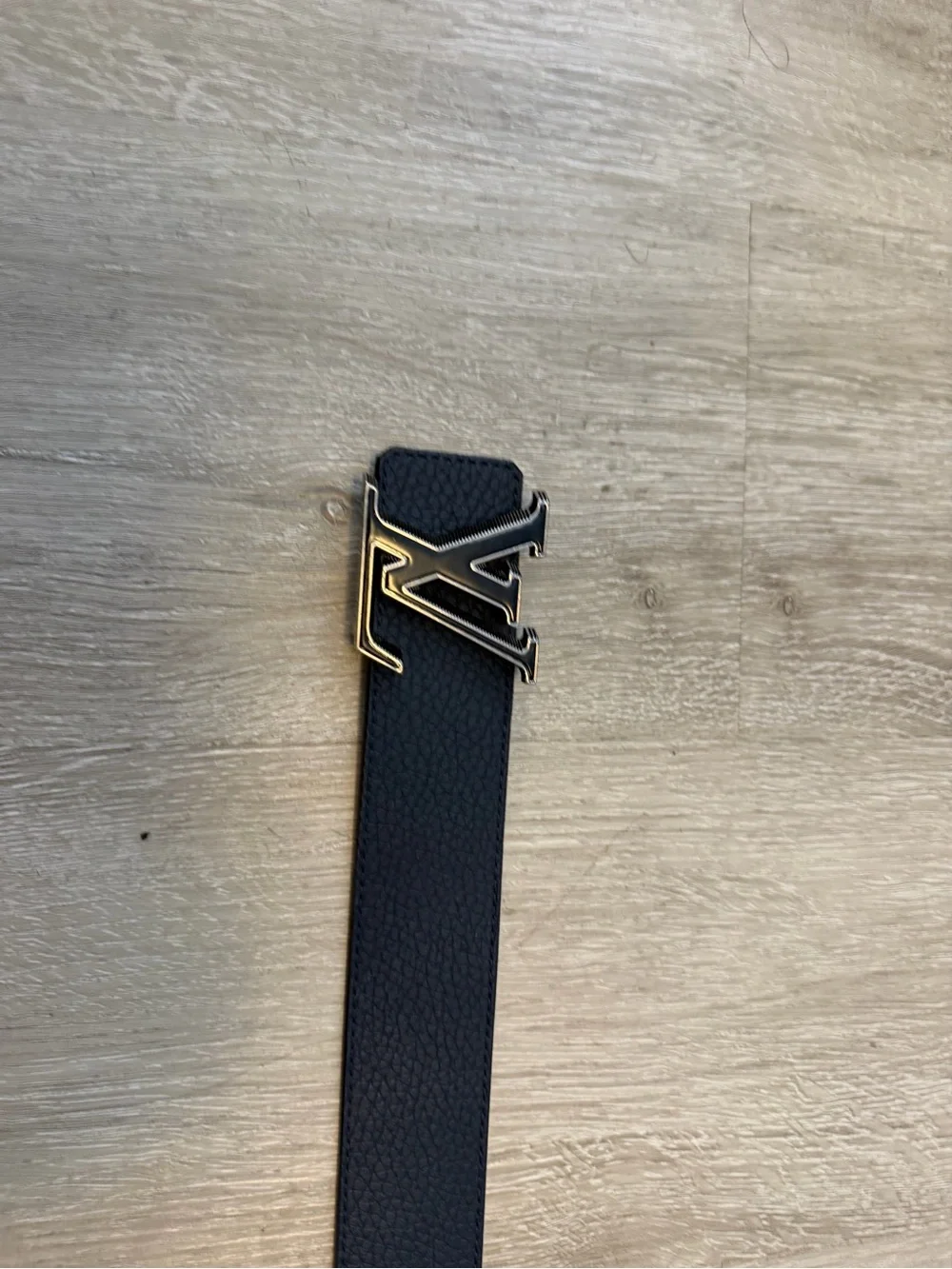 Louis Vuitton Navy Reversible Belt with Black LV Buckle 85cm